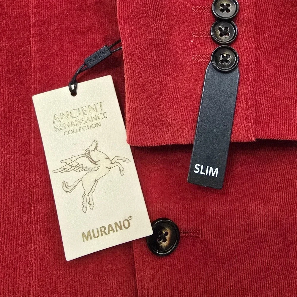 Murano Ancient Renaissance Collection Slim Fit Double Breasted Blazer NWT Sz XXL